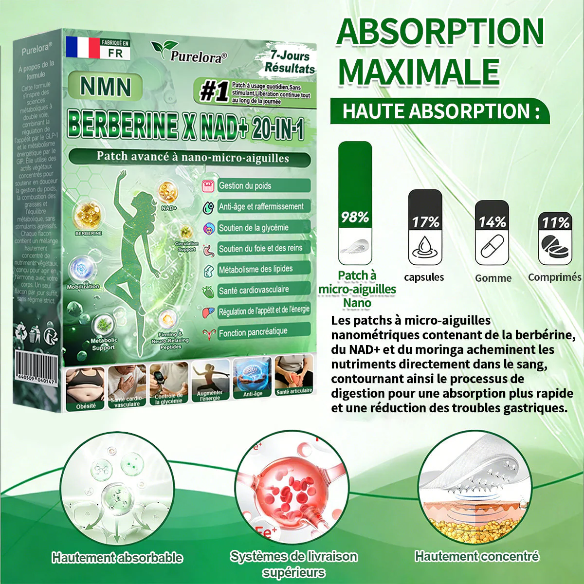 🇫🇷Pharmacie en ligne française🏥𝐏𝐮𝐫𝐞𝐥𝐨𝐫𝐚® NAD × 𝑬𝑮𝑪𝑮 20-𝒆𝒏-𝟏 𝐏𝐚𝙩𝙘𝙝 𝙈𝙞𝙘𝙧𝙤𝙣é𝙚𝒅𝒍𝒆 𝑨𝒗𝒂𝐧𝐜é 𝙉𝙖𝒏𝒐 (𝐔𝐧𝐞 𝐬𝐞𝐮𝐥𝐞 𝐟𝐨𝐢𝐬 𝐩𝐚𝐫 𝐣𝐨𝐮𝐫, 𝐜𝐡𝐚𝐧𝐠𝐞𝐦𝐞𝐧𝐭𝐬 𝐯𝐢𝐬𝐢𝐛𝐥𝐞𝐬 𝐞𝐧 𝟕 𝐣𝐨𝐮𝐫𝐬) ✅𝐏𝐨𝐮𝐫 𝐥’𝐨𝐛é𝐬𝐢𝐭é, 🅟🅔🅐🅤 🅡🅔🅛â🅒🅗é🅔,𝐝𝐢𝐚𝐛è𝐭𝐞, 𝐚𝐩𝐧é𝐞 𝐝𝐮 𝐬𝐨𝐦𝐦𝐞𝐢𝐥, 𝐩𝐫𝐨𝐛𝐥è𝐦𝐞𝐬 𝐚𝐫𝐭𝐢𝐜𝐮𝐥𝐚𝐢𝐫𝐞𝐬, 𝐞𝐭 𝐛𝐢𝐞𝐧 𝐩𝐥𝐮𝐬 - Image 10